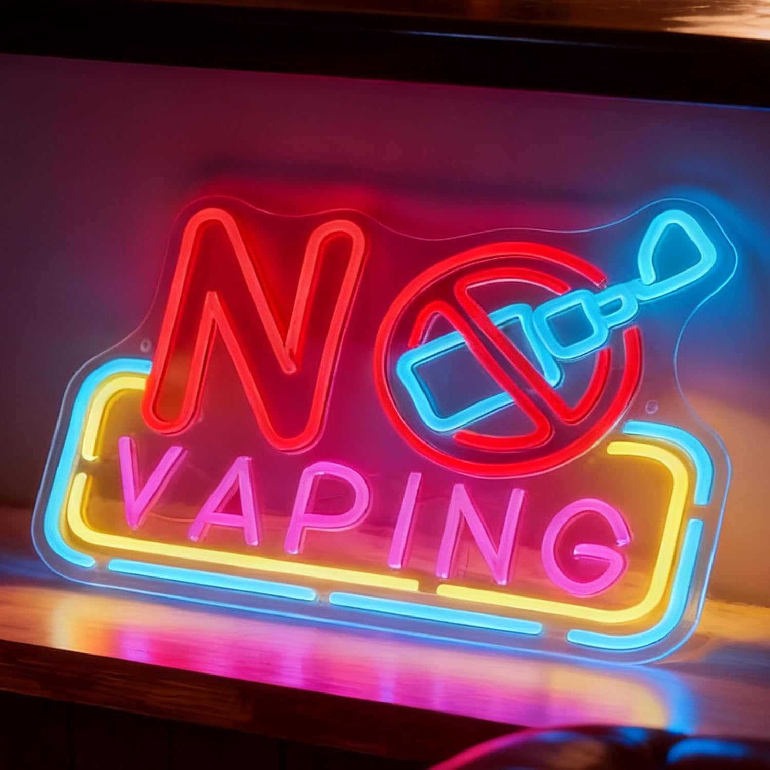 Vaping Shop - No Vaping LED Neon Sign USB