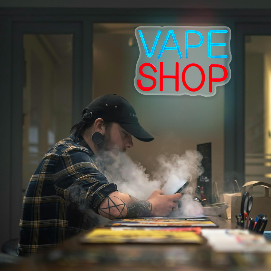Vape Shop Neon Sign For Wall D - огляд і ціна Vaping Shop