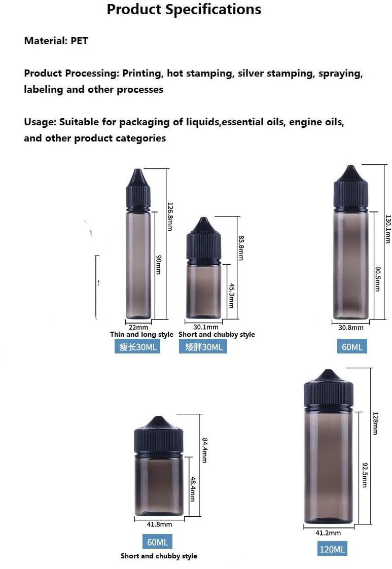 20 Pcs30-120ml PET Empty Bottl - огляд і ціна Juice Bottle Dropper
