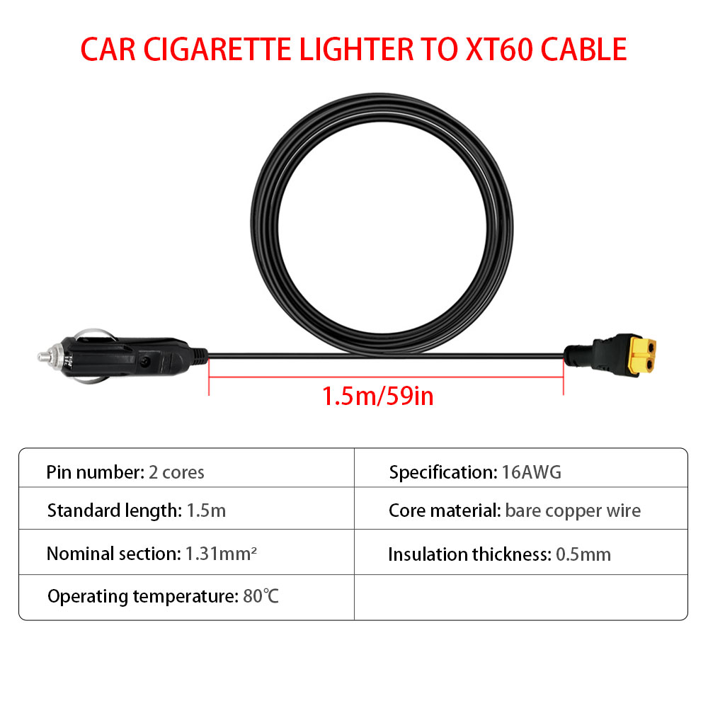 XT60 16AWG Plug Car Cigarette  - огляд і ціна Accessories Experts Vape